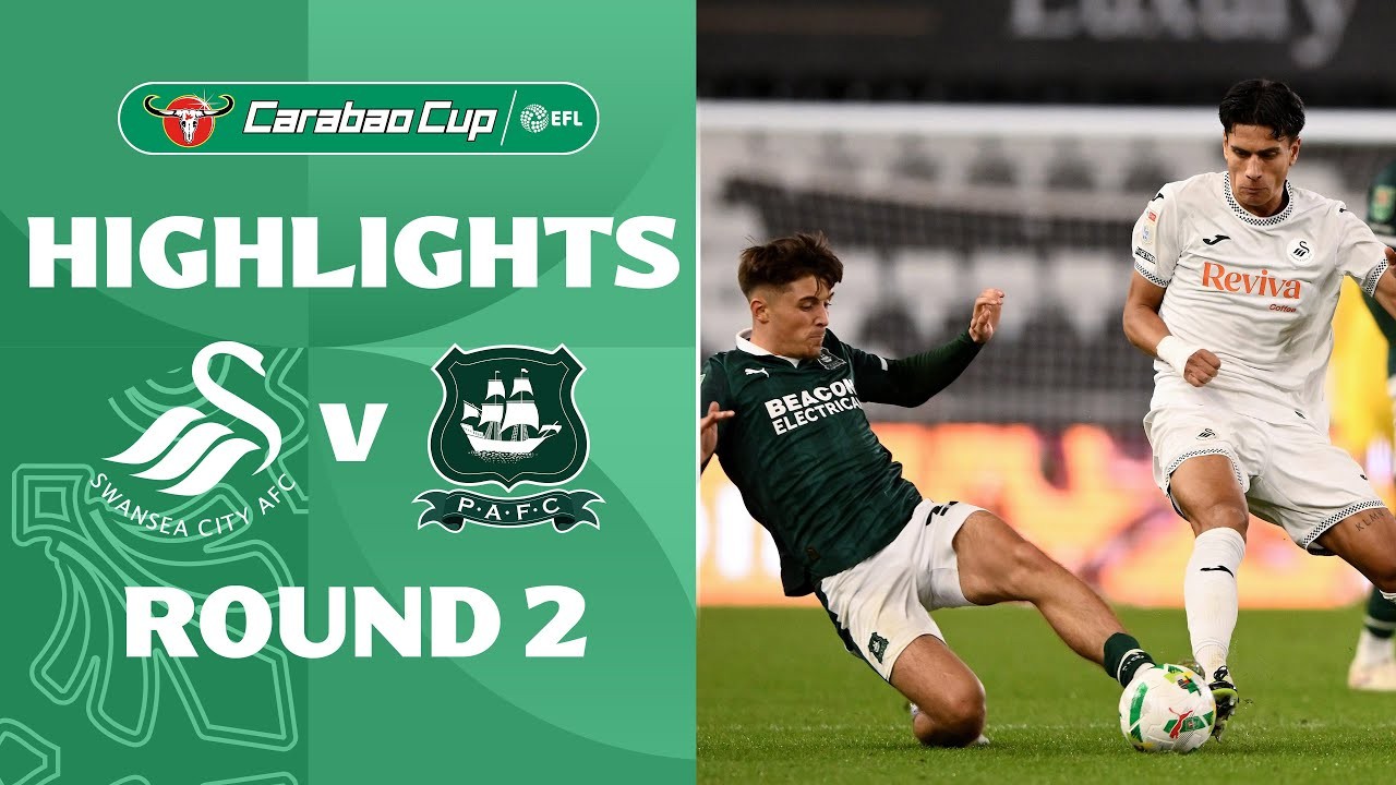 #ไฮไลท์ฟุตบอล [ สวอนซี ซิตี้ 1 - 1 พลีมัธ อาร์ไกล์ (จุดโทษ 5 - 3) ] คาราบาว คัพ อังกฤษ 2025/27.8.68